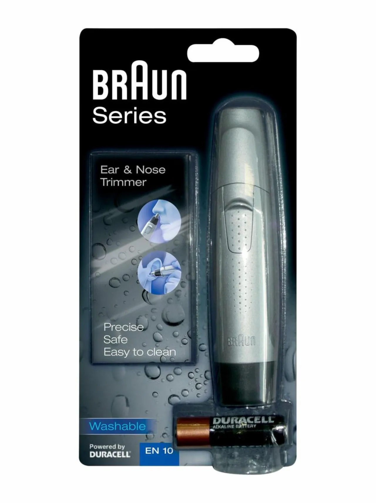 Ihokarvanpoisto|Braun EN10 Ear&Nose Trimmer -hygieniatrimmeri HARMAA