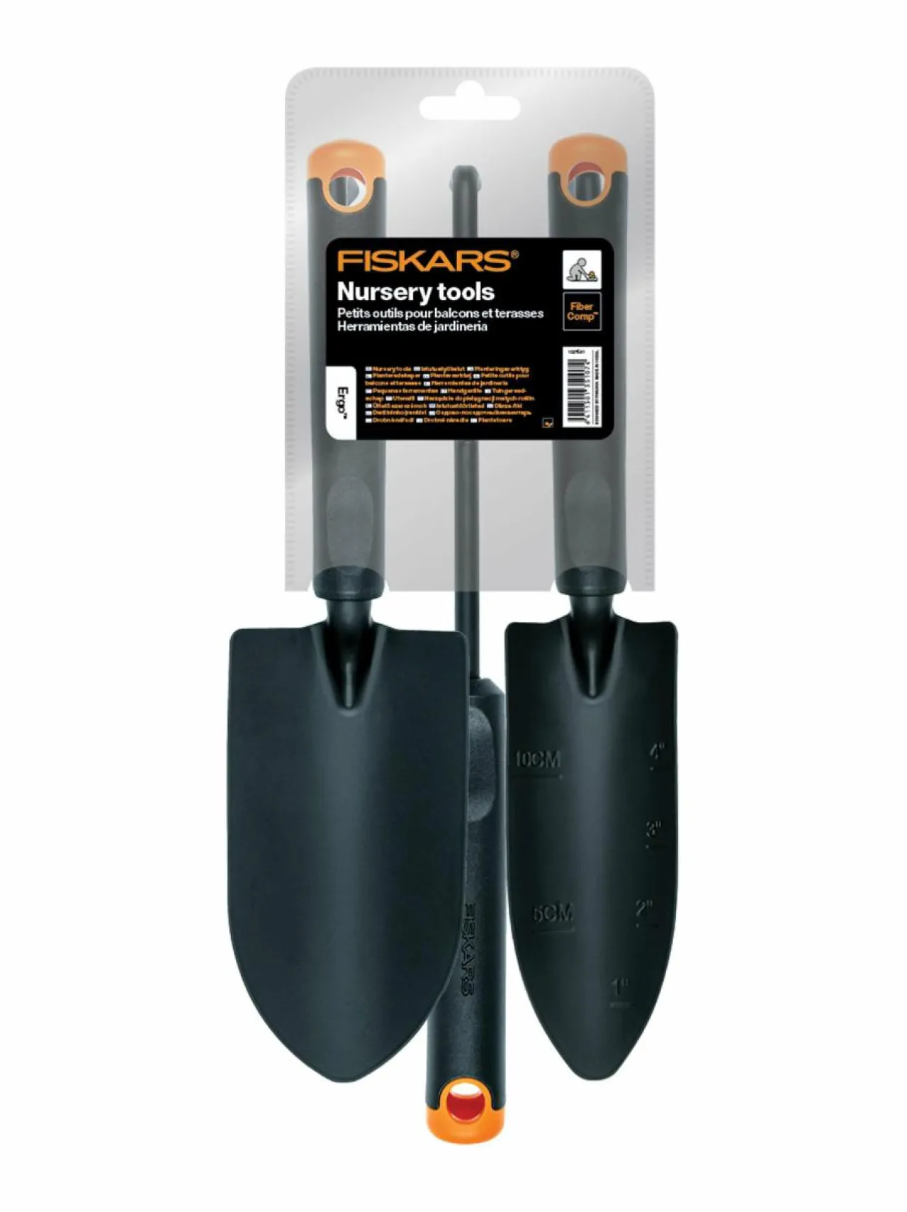 Työkalut|Fiskars Ergo-istutustyökalusetti BLACK