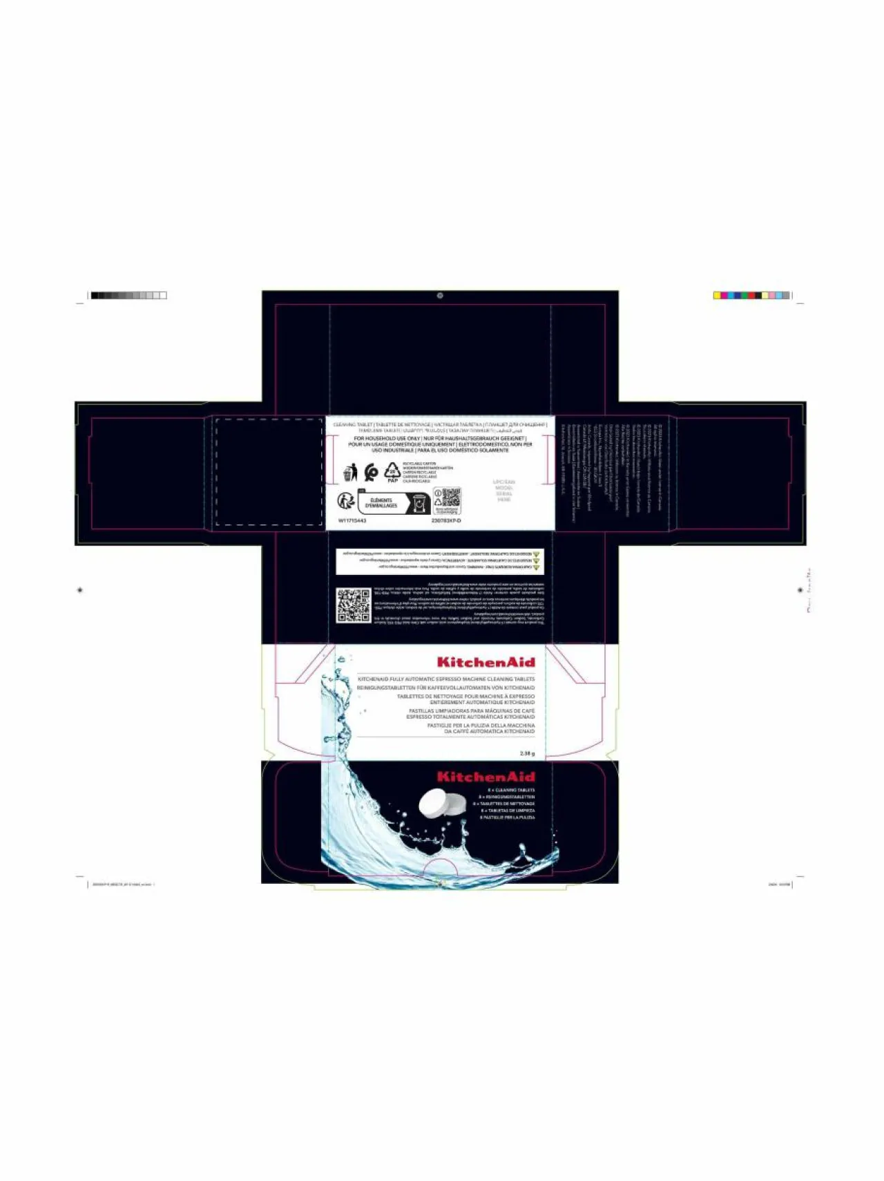 Kahvin- & Vedenkeittimet|KitchenAid Espresso Cleaning Tablets -puhdistustabletit täysautomaattisiin espressokoneisiin, 8kpl WHITE