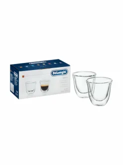 Kahvin- & Vedenkeittimet|Delonghi Espresso Thermo -lasi 2 kpl KIRKAS