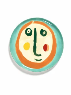 Tarjoiluastiat|Serax Feast Face -tarjoilulautanen ⌀35 cm MULTICO