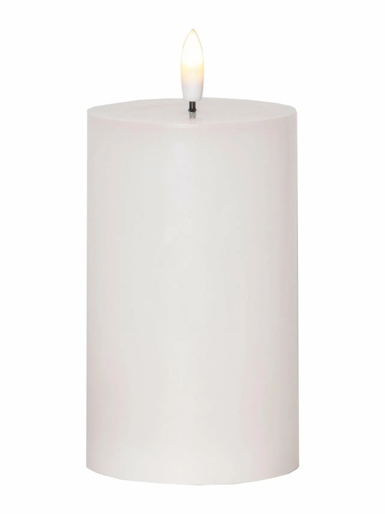 Jouluvalot|Star Trading Flamme Charge LED -pöytäkynttiläsetti 10 cm + 12,5 cm + 15 cm VALKOINEN