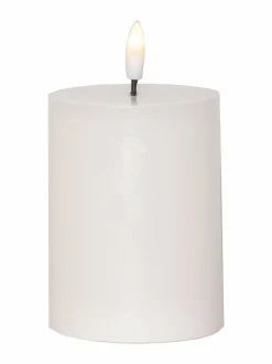 Jouluvalot|Star Trading Flamme Charge LED -pöytäkynttiläsetti 10 cm + 12,5 cm + 15 cm VALKOINEN