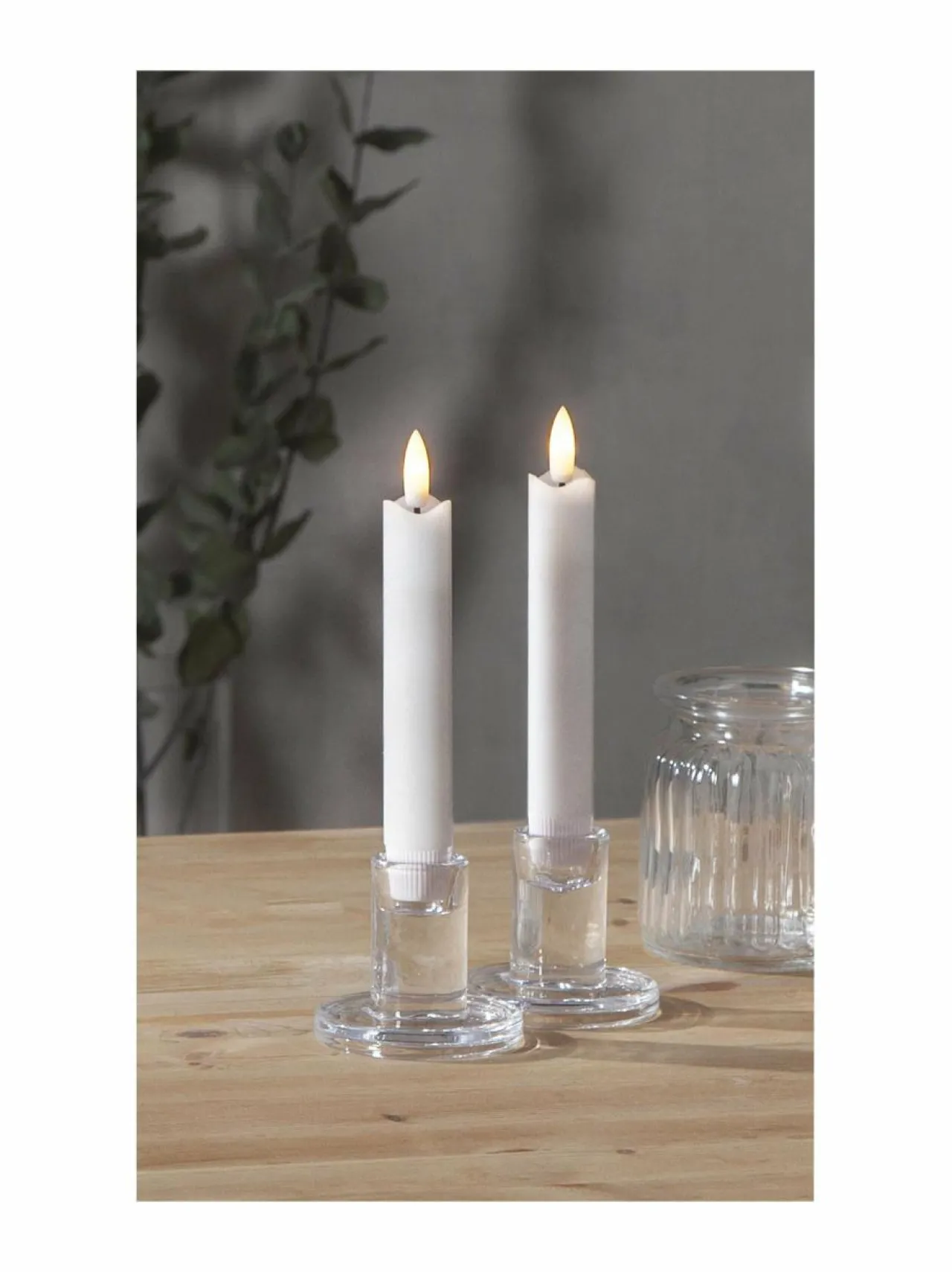 Jouluvalot|Star Trading Flamme LED antiikkikynttilä, 2 kpl VALKOINEN