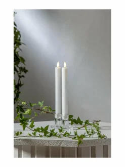 Jouluvalot|Star Trading Flamme Stripe LED -antiikkikynttilä 2 kpl WHITE