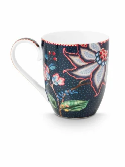 Mukit & Kupit & Asetit|PIP Studio Flower s XL -posliinimuki 450 ml BLUE