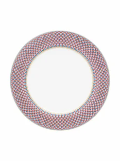 Lautaset & Kulhot|PIP Studio Flower Festival Scallop -lautanen 26,5 cm BLUE