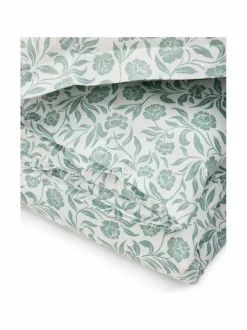 Liinavaatteet|Lexington Flowers-satiinipussilakanasetti WHITE/EUCALYPTUS