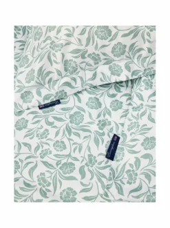 Liinavaatteet|Lexington Flowers-satiinipussilakanasetti WHITE/EUCALYPTUS