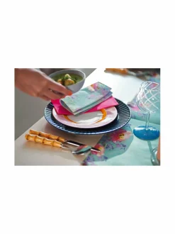 Keittiö- & Kattaustekstiilit|Duni Flowy Florals -servietti, 24x24 cm, 3-krs LT. BLUE/MULTICOLOR