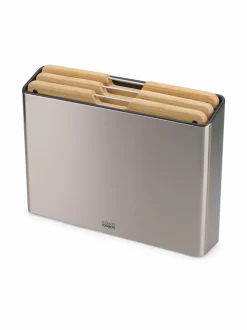 Keittiötarvikkeet|Joseph Joseph Folio Bamboo -leikkuulautasetti STEEL