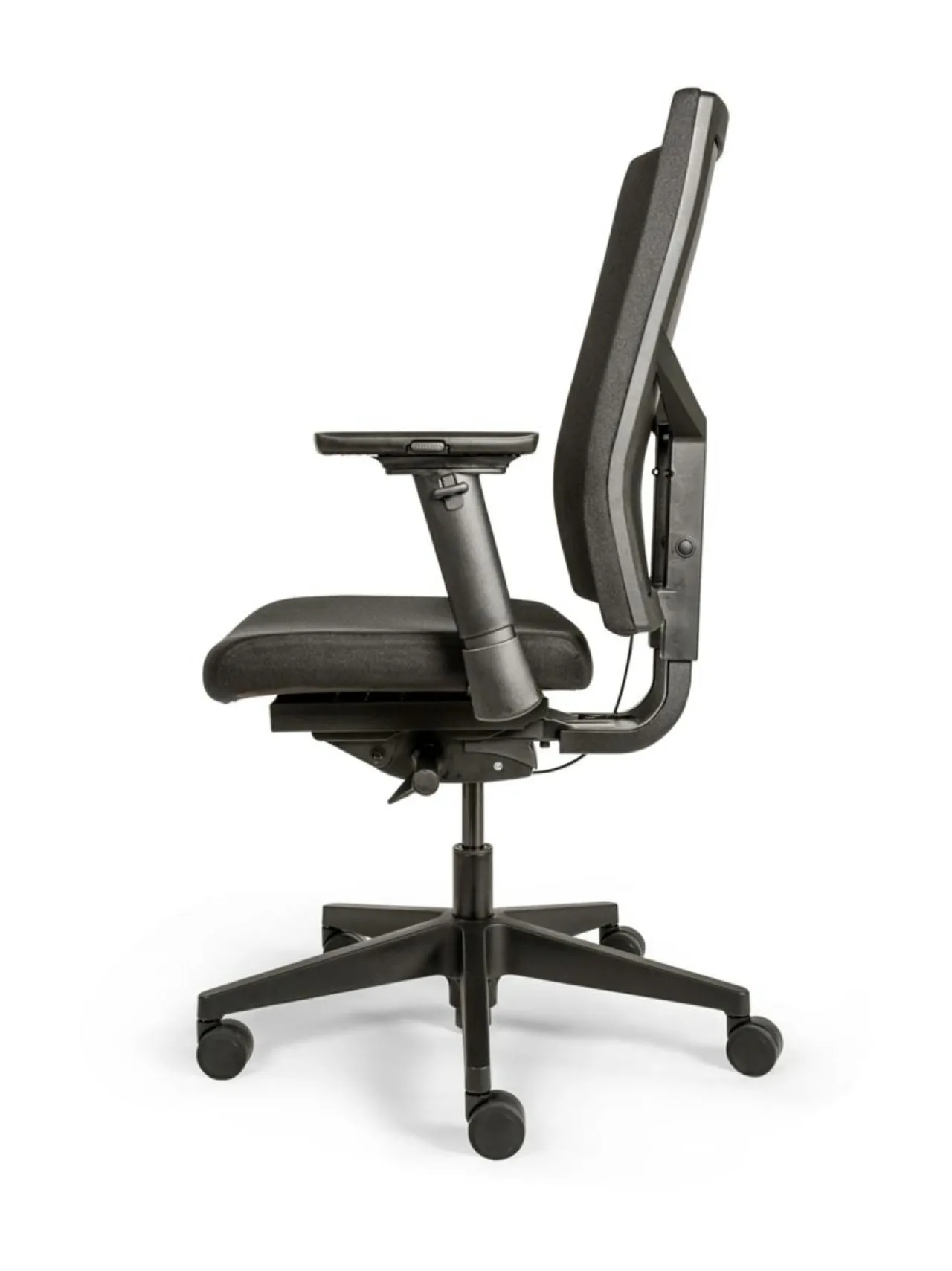 Tuolit & Jakkarat|Top-Cousins FREE 787 työtuoli - Musta verhoiltu selkänoja, musta niskatuki