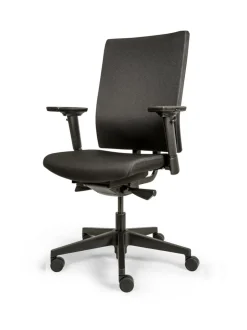 Tuolit & Jakkarat|Top-Cousins FREE 787 työtuoli - Musta verhoiltu selkänoja, musta niskatuki