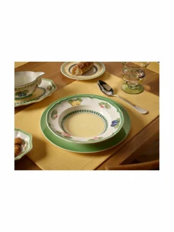 Lautaset & Kulhot|Villeroy & Boch French Garden -syvä lautanen 23 cm VALKOINEN/KUVIOLLINEN