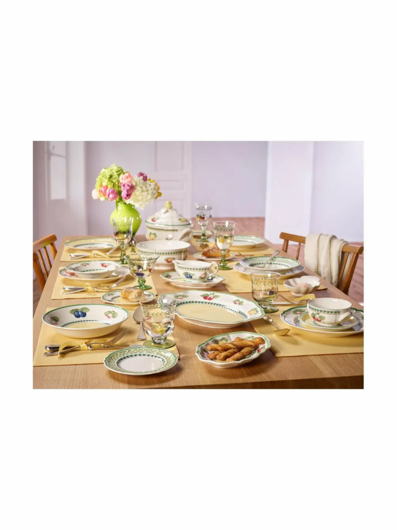 Lautaset & Kulhot|Villeroy & Boch French Garden -syvä lautanen 23 cm VALKOINEN/KUVIOLLINEN