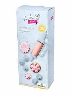 Leivonta|Birkmann Garnier- kakkupursotin + 6 suutinta GREY