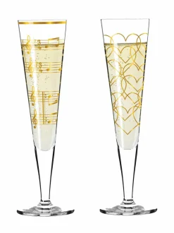 Lasit|Ritzenhoff Goldnacht Heart and Music -samppanjalasi 205 ML MULTICO