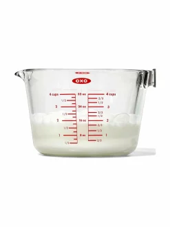 Keittiötarvikkeet|OXO Good Grips 4 -lasinen mitta-astia 1L CLEAR, BLACK, RED