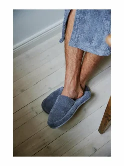 Kylpyhuonetekstiilit|Finlayson Hali Spa -luomupuuvillaiset kylpytossut GREY