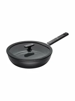 Keitto- & Paistoastiat|Fiskars Hard Face Sauté -paistinpannu kannella, 28 cm BLACK