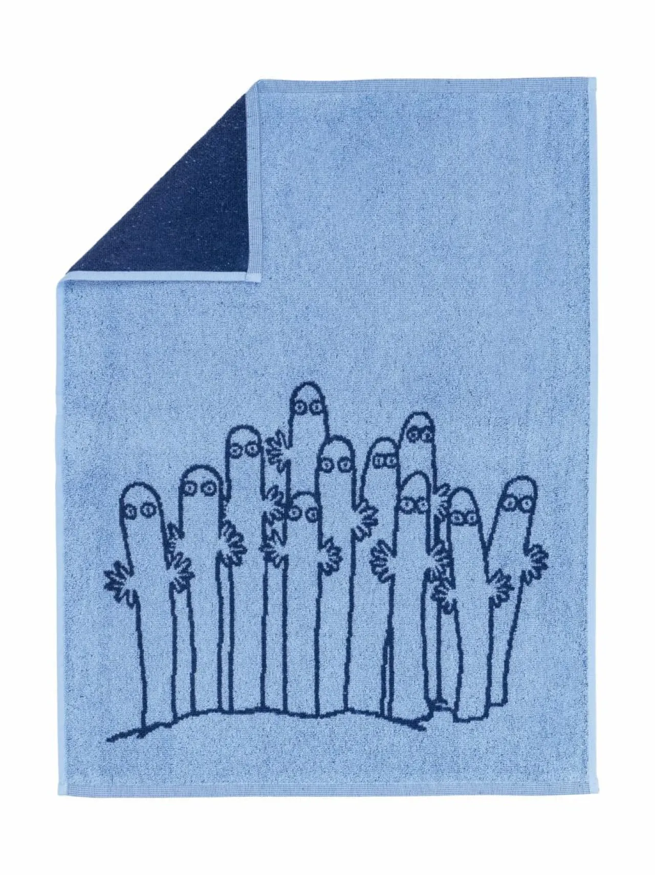 Kylpyhuonetekstiilit|Moomin Arabia Hattivatti-käsipyyhe 50 x 70 cm BLUE