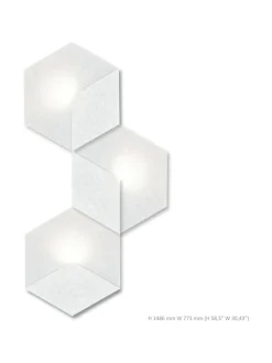 Taulut & Julisteet|Siinne Heksagon valoelementti 3 VALKOINEN