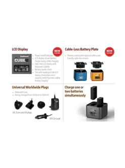 Kamerat|Hähnel proCUBE2 Twin Charger tuplalaturi (Olympus)