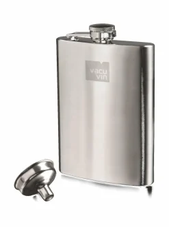 Baari- & Viinitarvikkeet|Vacuvin Hip Flask & Funnel -taskumatti ja suppilo STEEL