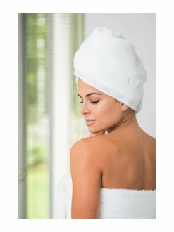 Kylpyhuonetekstiilit|LUIN LIVING Hiuspyyhe SNOW