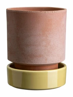 Ruukut & Istutusastiat|Bergs Potter Hoff Raw Glazed -ruukku Ø 18 cm ROSA / PALE YELLOW