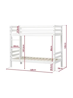 Lasten Kalusteet|Hoppekids ECO Dream -kerrosänky 70 x 160 cm