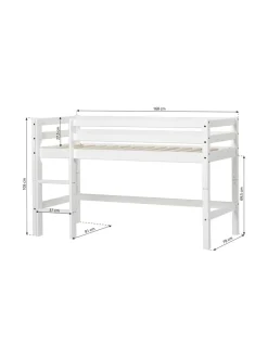 Lasten Kalusteet|Hoppekids ECO Dream puolikorkea sänky 70 x 160 cm, Valkoinen