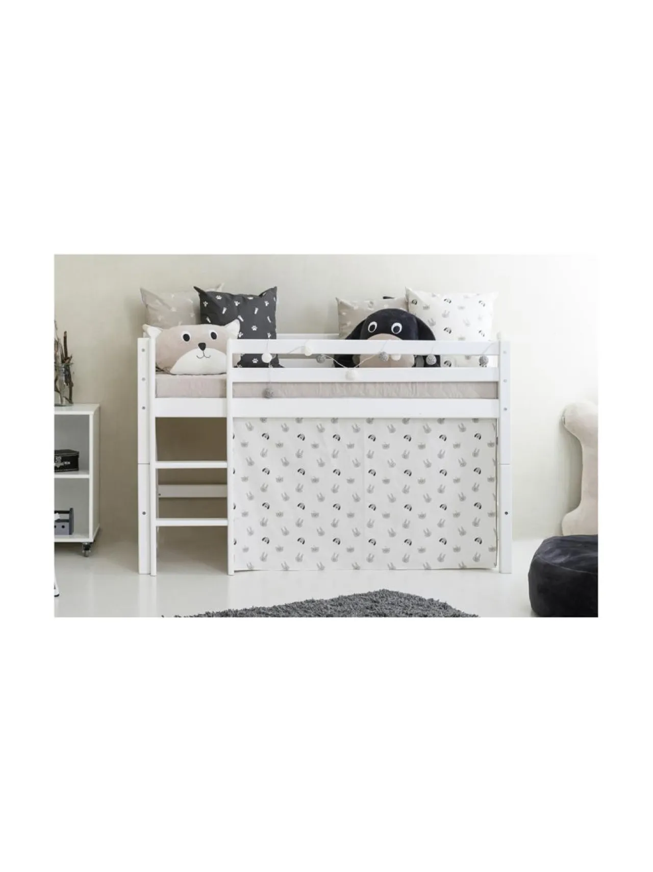 Lasten Kalusteet|Hoppekids ECO Dream puolikorkea sänky 70 x 160 cm, Valkoinen