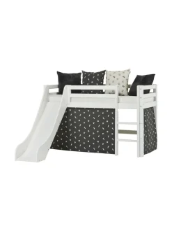 Lasten Kalusteet|Hoppekids ECO Dream puolikorkea sänky 70x160cm liukumäellä, valkoinen