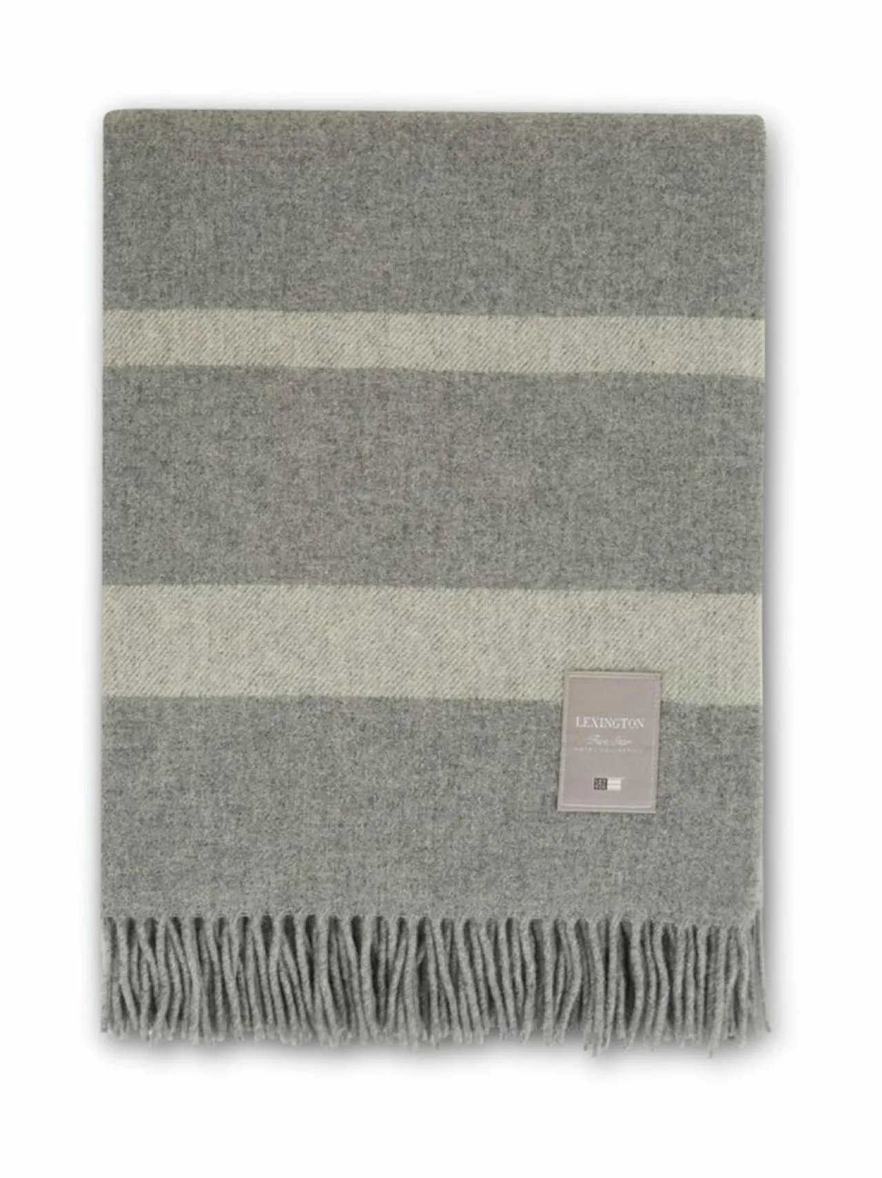 Huovat & Päiväpeitot|Lexington Hotel Wool Throw -villahuopa 130 x 170 cm GRAY MELANGE/WHITE