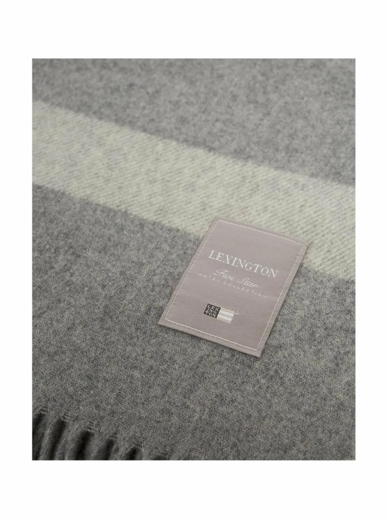 Huovat & Päiväpeitot|Lexington Hotel Wool Throw -villahuopa 130 x 170 cm GRAY MELANGE/WHITE