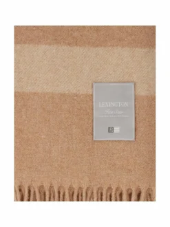 Huovat & Päiväpeitot|Lexington Hotel Wool Throw -villahuopa 130 x 170 cm BEIGE MELANGE/WHITE