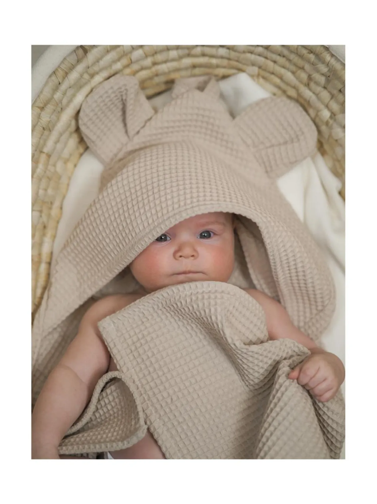 Kylpyhuonetekstiilit|Swanie Finland Huppupyyhe vauvalle ja juniorille- Teddy BEIGE