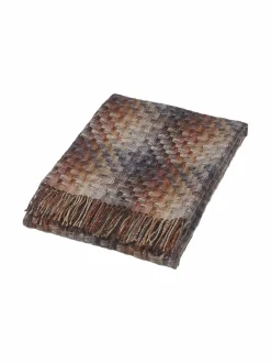 Huovat & Päiväpeitot|Missoni Home Husky-villahuopa HARMAA/SININEN/RUSKEA/PUNAINEN