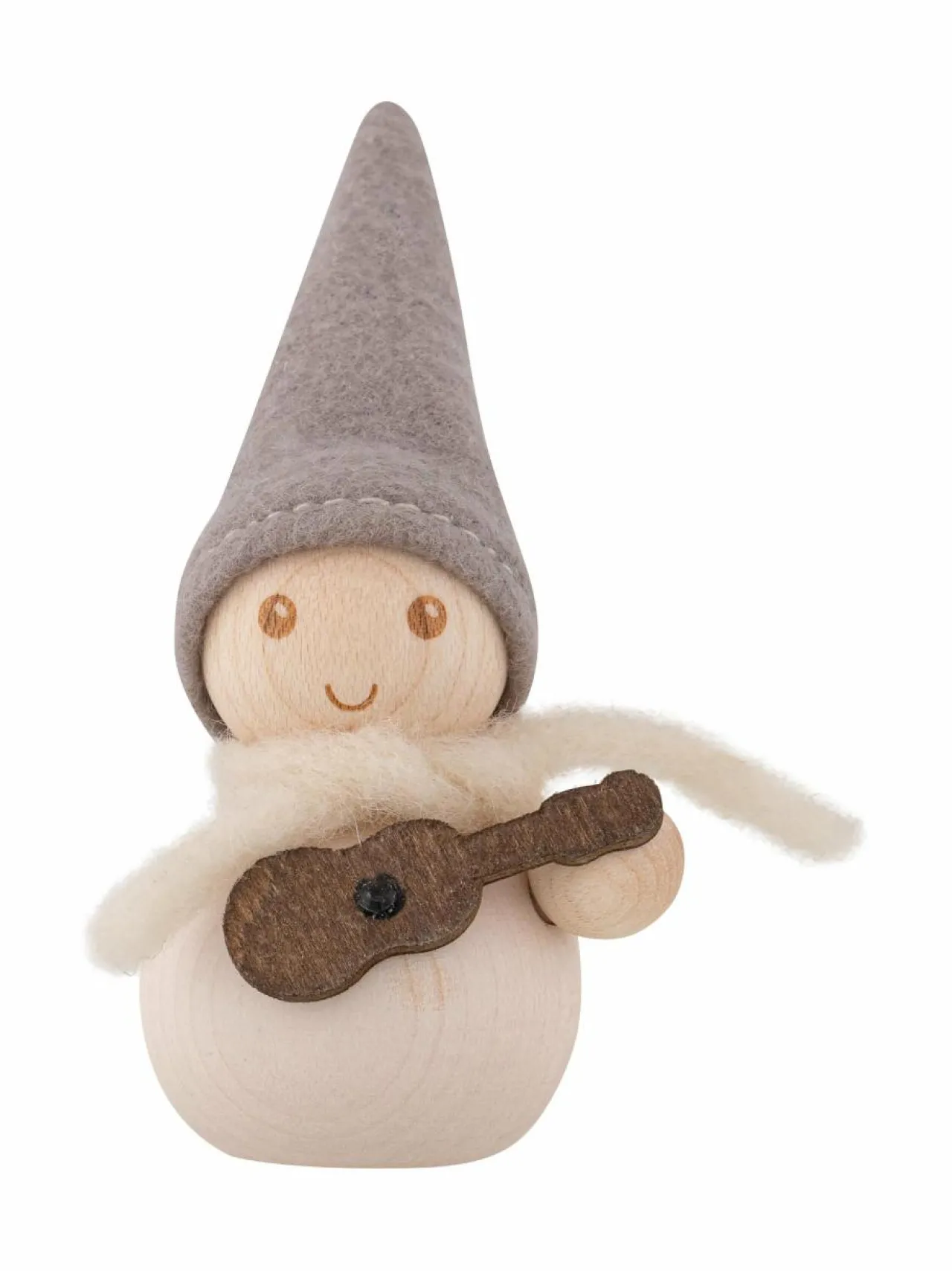 Muut Joulukoristeet|Koriste-Esineet|Aarikka Huurre Kitaristi -tonttu U008 WHITE