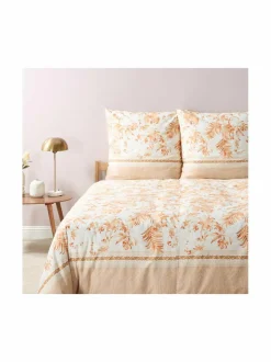 Liinavaatteet|Bassetti Ibiscus Tatoo -satiinipussilakanasetti 41 CARAMEL