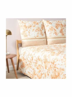 Liinavaatteet|Bassetti Ibiscus Tatoo -satiinipussilakanasetti 41 CARAMEL