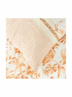 Liinavaatteet|Bassetti Ibiscus Tatoo -satiinipussilakanasetti 41 CARAMEL