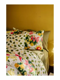 Liinavaatteet|Finlayson Ihana-pussilakanasetti 150 x 210 / 50 x 60 cm YELLOW/GREEN/RED