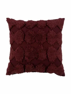 Sisustustyynyt|Huovat & Päiväpeitot|Pentik Inkivääri -tuftattu tyynynpäällinen, 45x45 cm BURGUNDY
