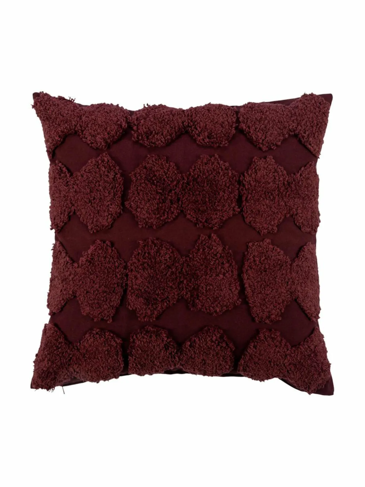 Sisustustyynyt|Huovat & Päiväpeitot|Pentik Inkivääri -tuftattu tyynynpäällinen, 45x45 cm BURGUNDY