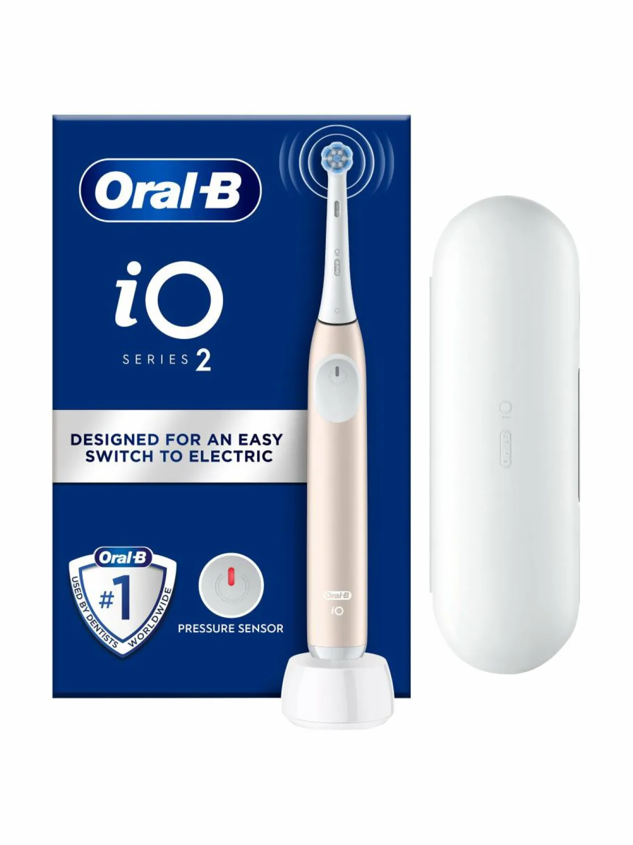 Hampaidenhoito|Oral-B iO2-sähköhammasharja + matkakotelo PINK