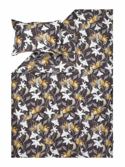 Liinavaatteet|Villa Stockmann Iris-satiinipussilakana DK.GREY/WHITE/SAND COMBO