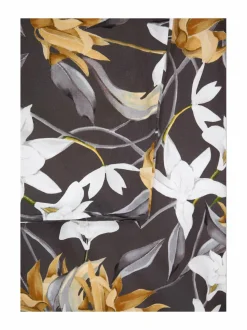 Liinavaatteet|Villa Stockmann Iris-satiinipussilakana DK.GREY/WHITE/SAND COMBO