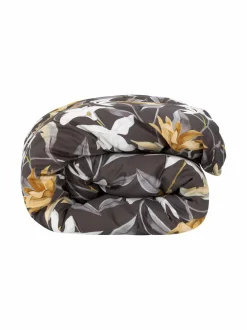 Liinavaatteet|Villa Stockmann Iris-satiinipussilakana DK.GREY/WHITE/SAND COMBO